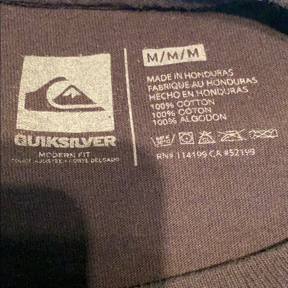 Quiksilver Black Modern Fit Graphic Tee - Picture 6 of 6